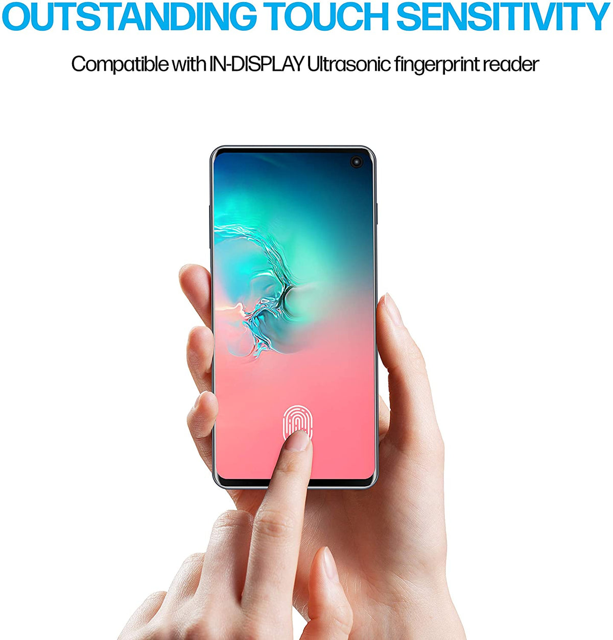 Power Theory Schutzfolie für Samsung Galaxy S10 [2 Stück] - 3D Nano Technologie Cover