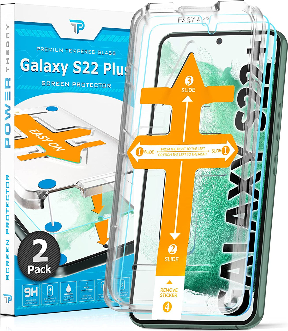 Power Theory Schutzfolie für Samsung Galaxy S22 Plus 5G [2 Stück] Cover