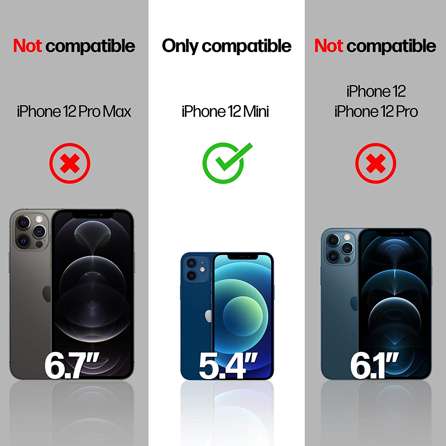 Power Theory Schutzfolie kompatibel mit iPhone 12 Mini [2 Stück] - mit Schablone, Folie, Displayschutzfolie, Schutzglas