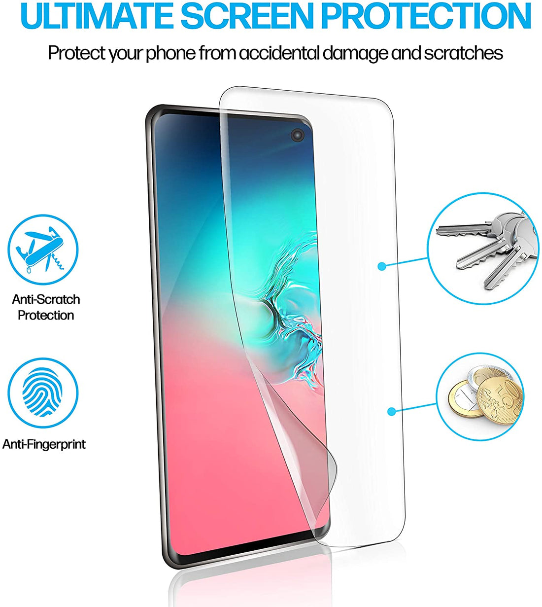 Power Theory Schutzfolie für Samsung Galaxy S10 [2 Stück] - 3D Nano Technologie Preview #7