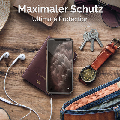Power Theory Schutzfolie kompatibel mit iPhone 11 Pro MAX [2 Stück] -  mit Schablone, Glas Folie, Displayschutzfolie, Schutzglas Preview #8